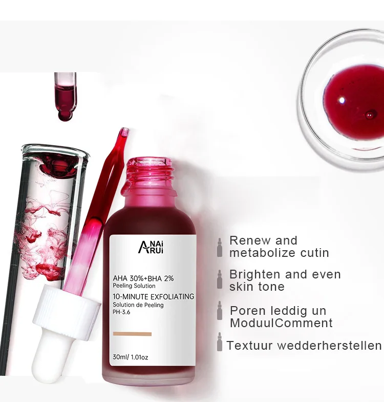 2021 HOT Selling the ordinary aha 30% bha 2% peeling solution Anti Acne Remove blackheads Smooth skin aha serum