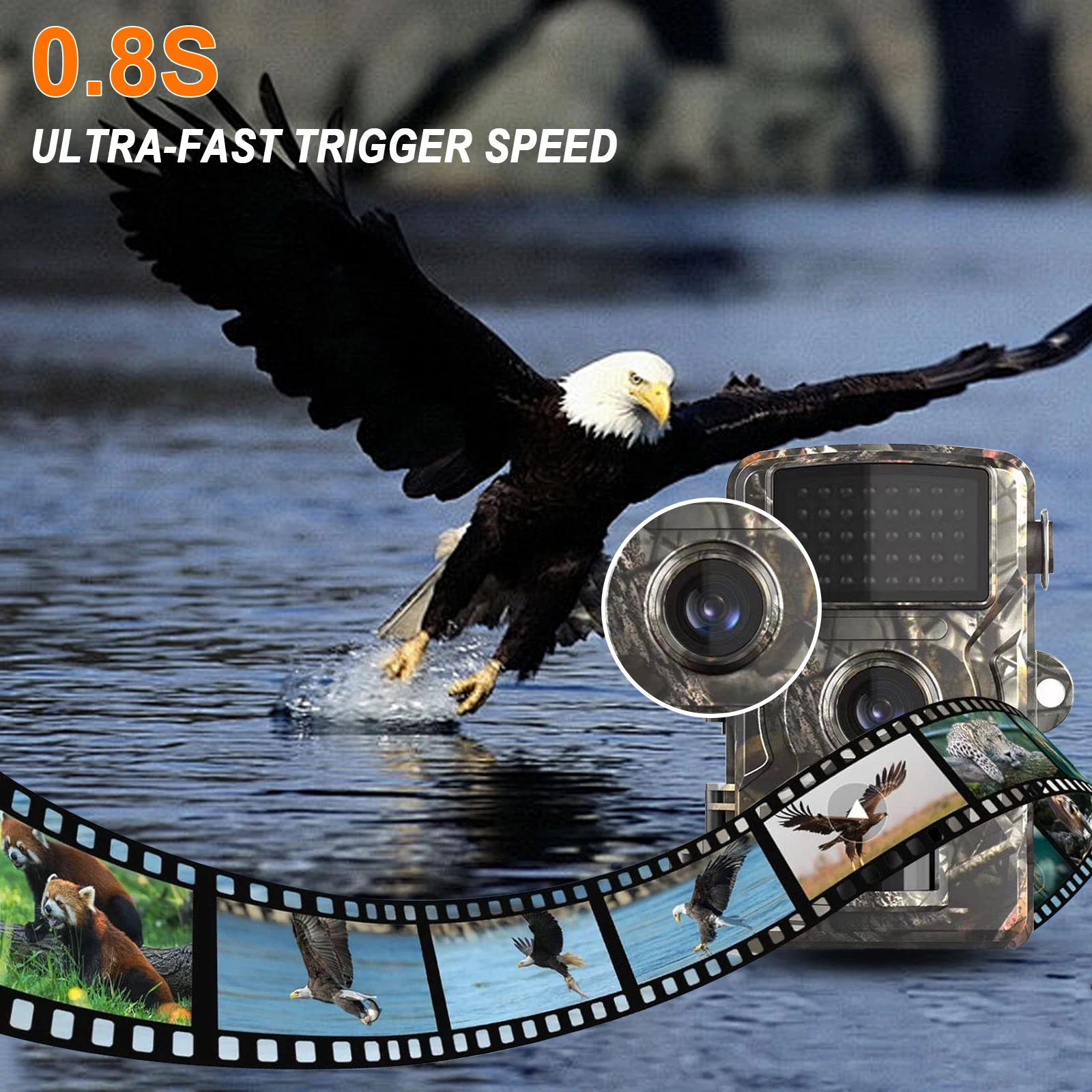 Wildlife Trail Camera night vision Animal Trap Camera 1080P IR Trail Hunting Camera With wide-angle lens IP66 Waterproof