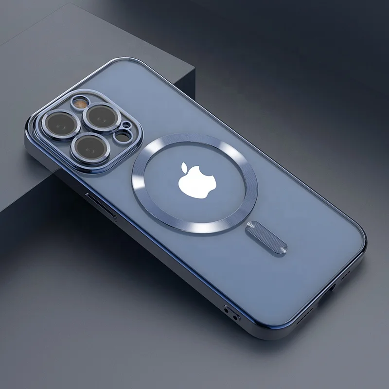 Чехол для сотового телефона противоударный защитный чехол iPhone 12 13 14 Pro Max Магнитный с экраном