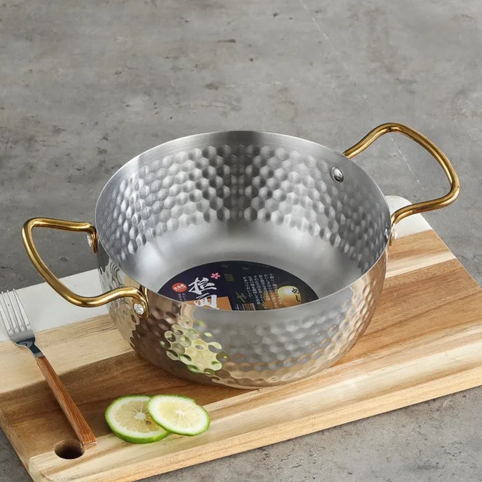 Wholesale Korean Style 430 Stainless Steel for Dining Room Seafood Hot Soup Pot Multifunction Cooking Pot Stockpot Stew Soup Pot