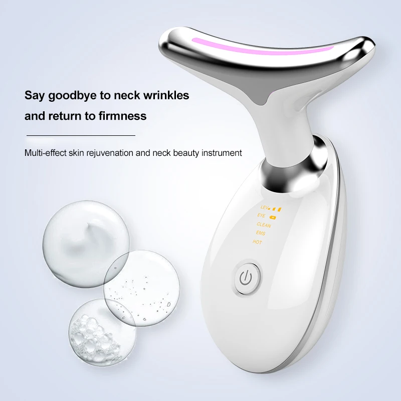 Face Lifting Neck Beauty Led EMS Photon Device Skin Care Electric Anti-wrinkle Facial Neck Massage Machine