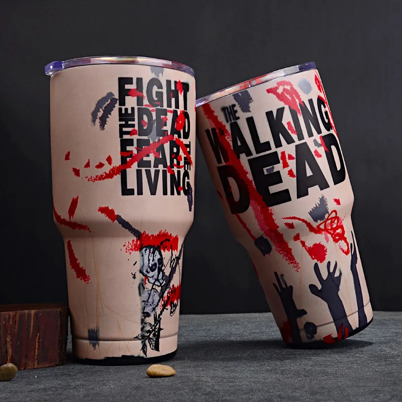 
HDT 2020 American the Walking Dead 304 stainless steel ice bully cup 30oz stainless steel vacuum insulated coffee cup 