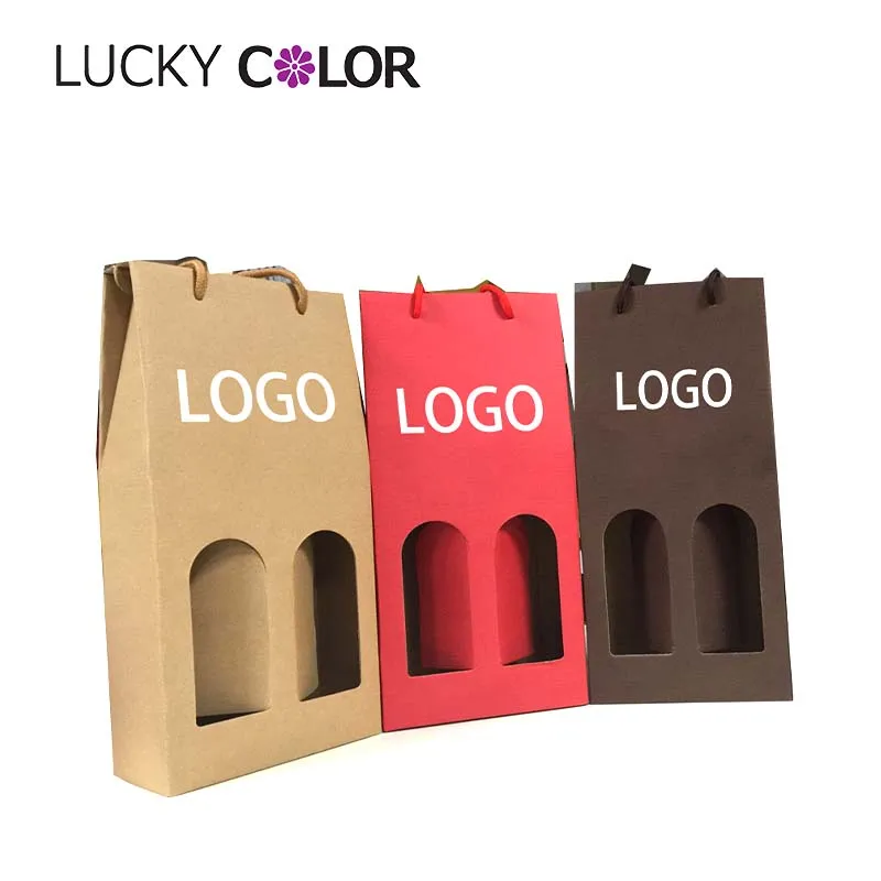 Custom Logo Foldable Cardboard Shipping Packaging Gift Mailing Boxes For  Single Bottle Corrugated Paper Wine Box