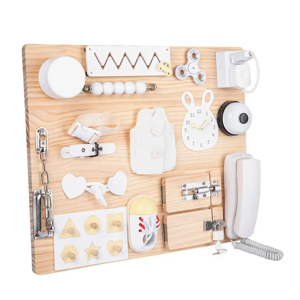 Детская деревянная доска для просвещения, интеллектуальные игрушки Монтессори, разблокировка, двусторонняя интеллектуальная игрушка