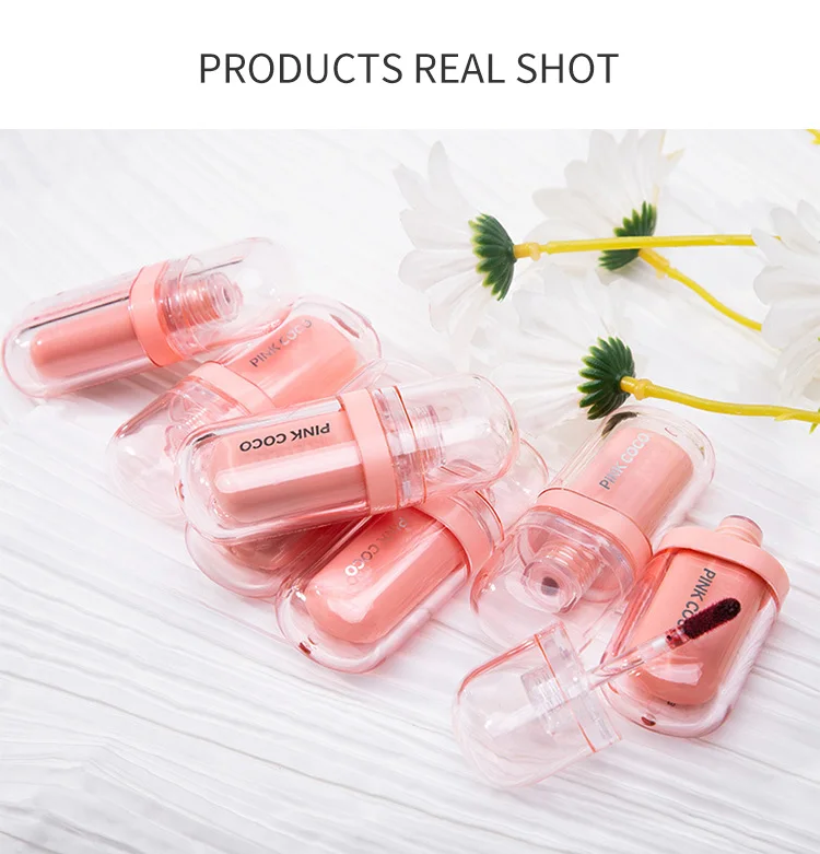Pinkcoco Popsicle Mirror Lip Glaze Water Light lip Oil Moisturizing Quick-drying Film-forming Nude Lip Gloss Wholesale