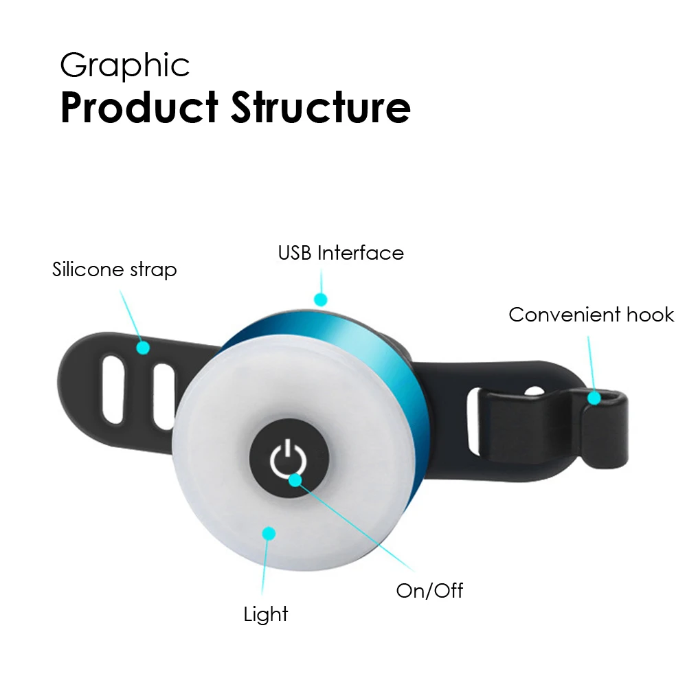 Amazon Bike Tail Light MTB Road Bike Night Cycling Rear Light Smart Brake Sensor Warning Light Waterproof Bicycle Accessories