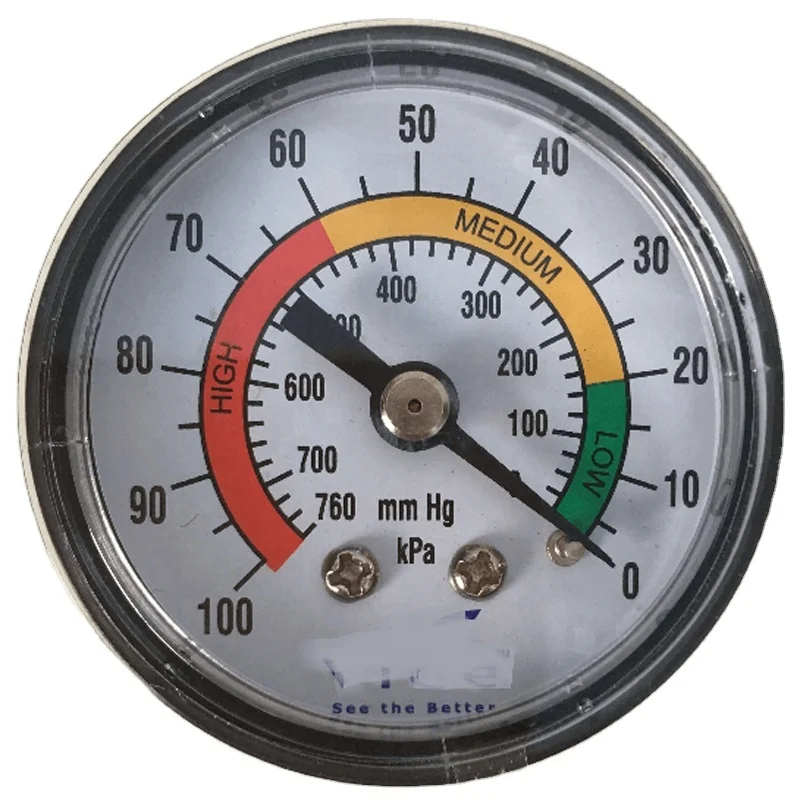 SKA-CQ023  Y40 760mmHg -0 Back Mounting Medical Vacuum Pressure Gauge