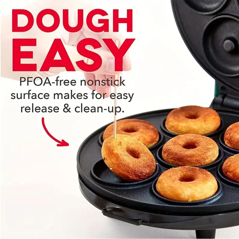 Mini Donut Maker Machine 7 holes Small Doughnuts portable Electric donut maker pan  high quality Cake Machine 16 holes