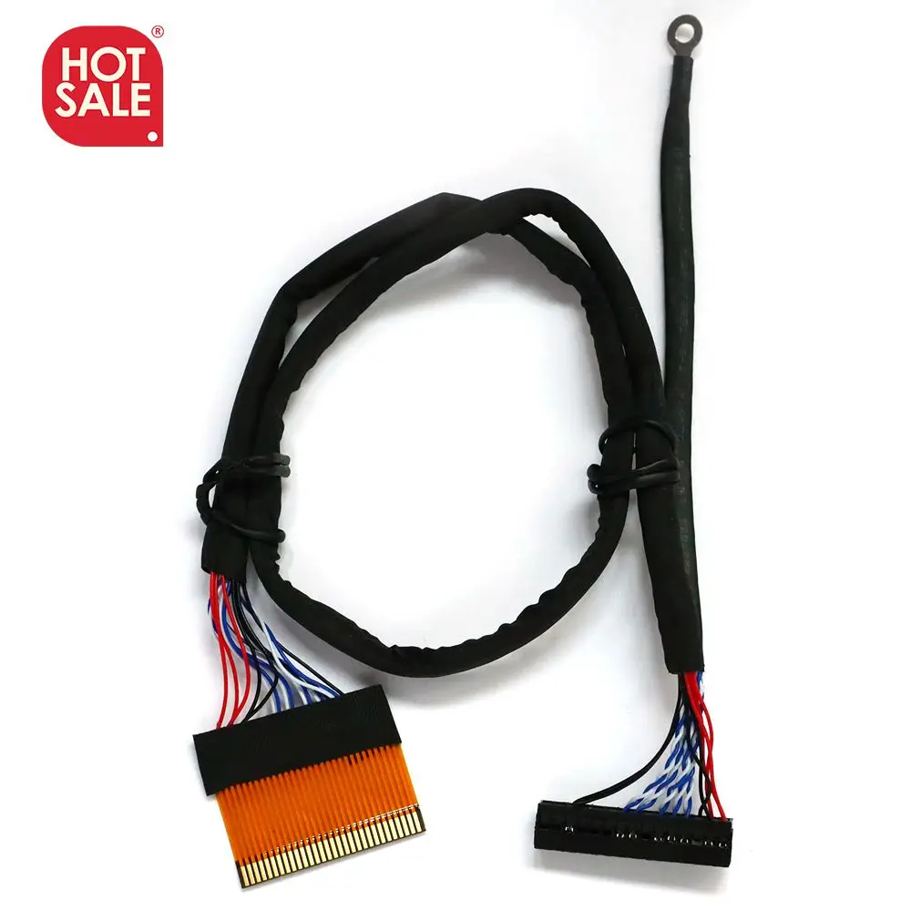 LVDS Cable 30 Pin with Silver Conductive Cloth LCD Cable