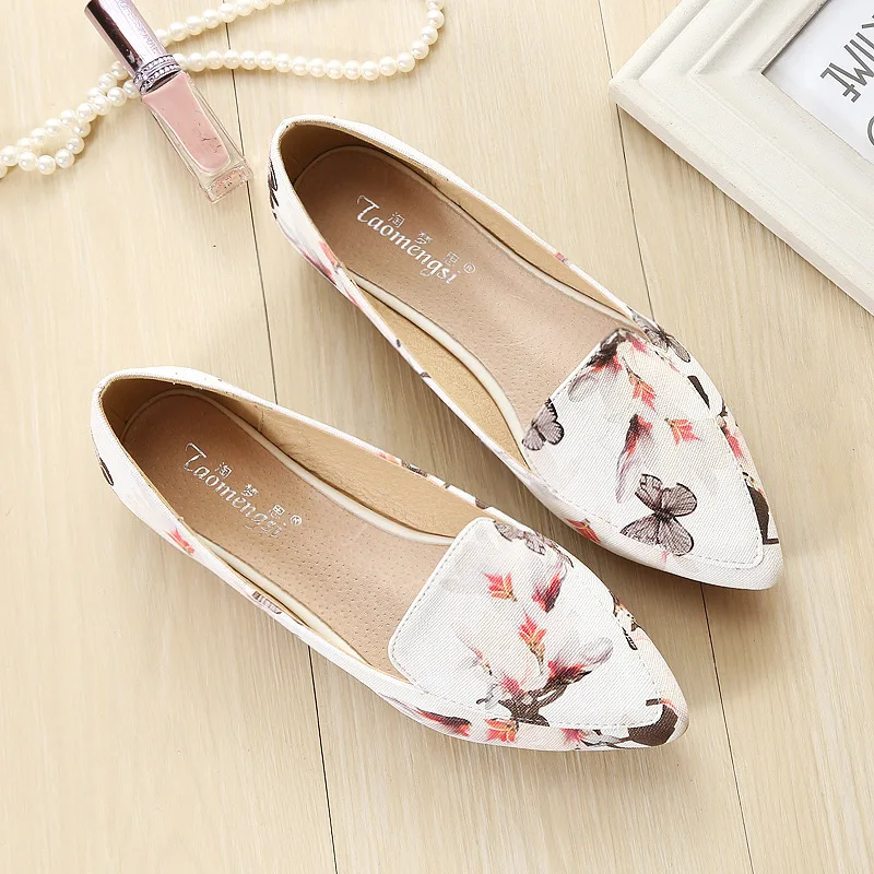 cheap elegant casual flower flat ballerina shoes for women