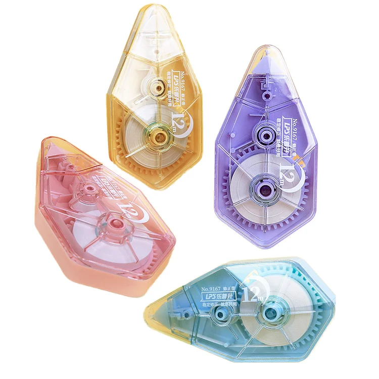 Акция, 12 м, цветная Корректирующая лента, ролик, канцелярские принадлежности