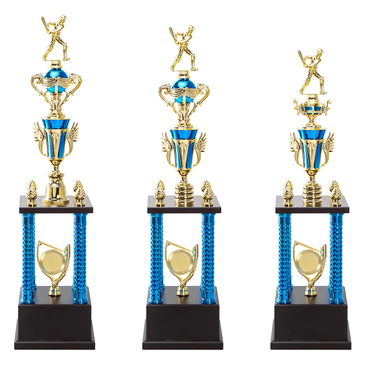 Лучшая распродажа черный базовый трофейный Кубок с УФ-принтом пластиковый бейсбольный игрок тонкая работа SZ22