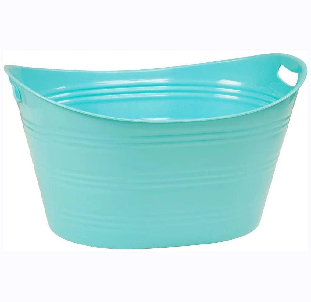 Large Plastic Ice Bucket, Oval Storage Tub