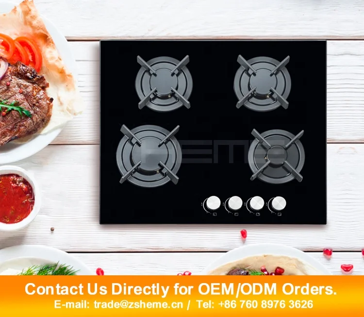 OEM ODM Kitchen Cooking Appliances Built In 4 Burner Gas Stove With Ce Approval Gas Hob