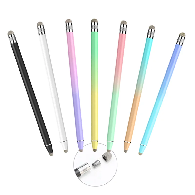 Hot Sale Stylish Touch Screen Stylus Pen Colorful Custom Stylus Pen For Ipad Screen Touch Double Head Metal Ball Stylish Pen