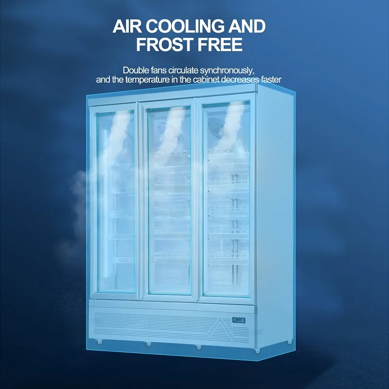 Energy Drink Beverage Beer Refrigerator Display Fridge Cooler Cabinet Commercial Glass Display Showcase