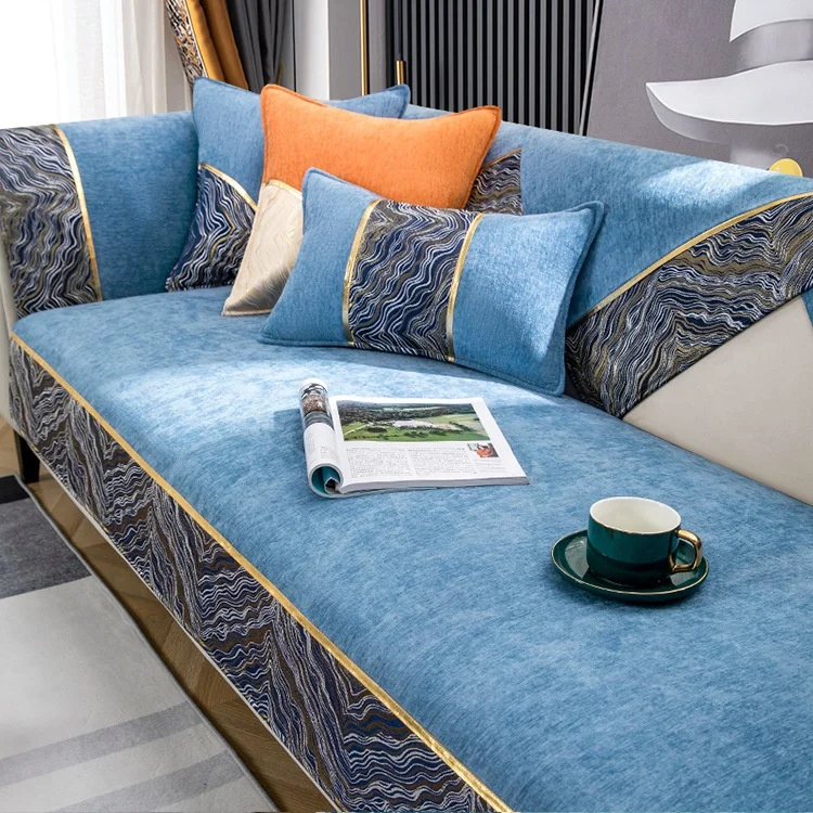 High Quality Chenille Sectional Sofa Pad Velvet Sofa Protector Sofa Cover