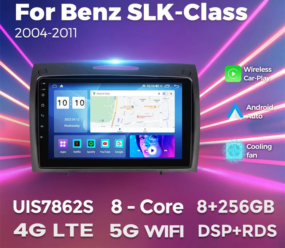 Center control large screen android navigator car with smart wireless carplay