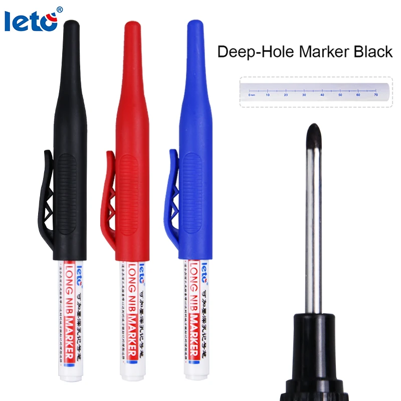 20 30MMdeep Drill Hole Long Nib Marker For Bathroom , Construction Woodwork