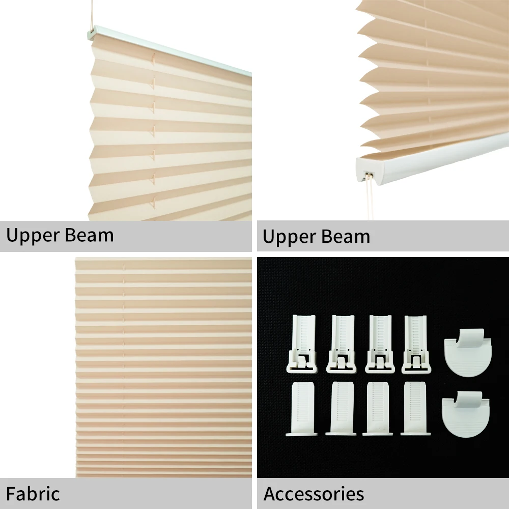 Manufacture Cheapest blind blackout window shade fabric up and down Plisse Curtain honeycomb Pleated Blinds