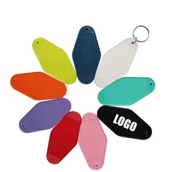 Customized Logo Plastic Keychain Luggage Tag Hotel Tag Luggage Hangtag Customized Printing Plastic Tag