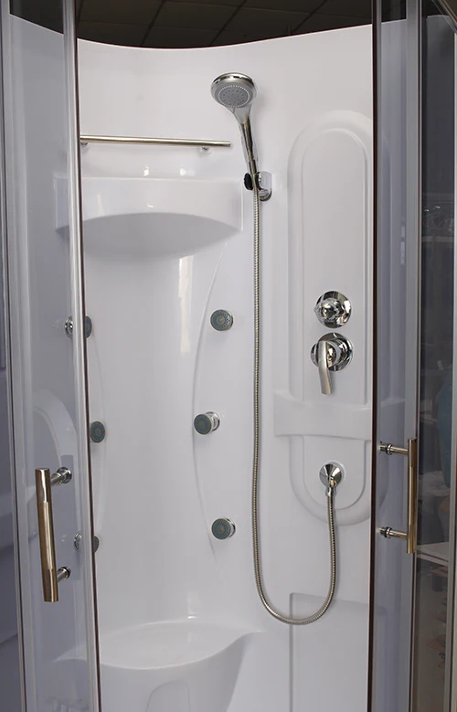 Portable RV shower room one piece ABS back wall shower cabin