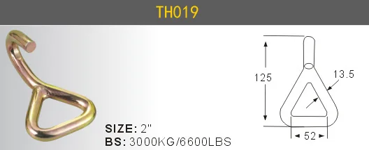 J Finger Hook Idler Fittings Web Auto Hauler Ratchet Strap Tie Down