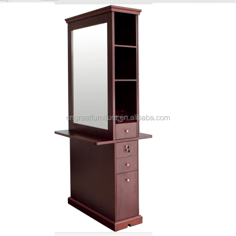 Wholesale Factory Hair Salon Double Sided Styling Selfie Mirror Station For Barbershop