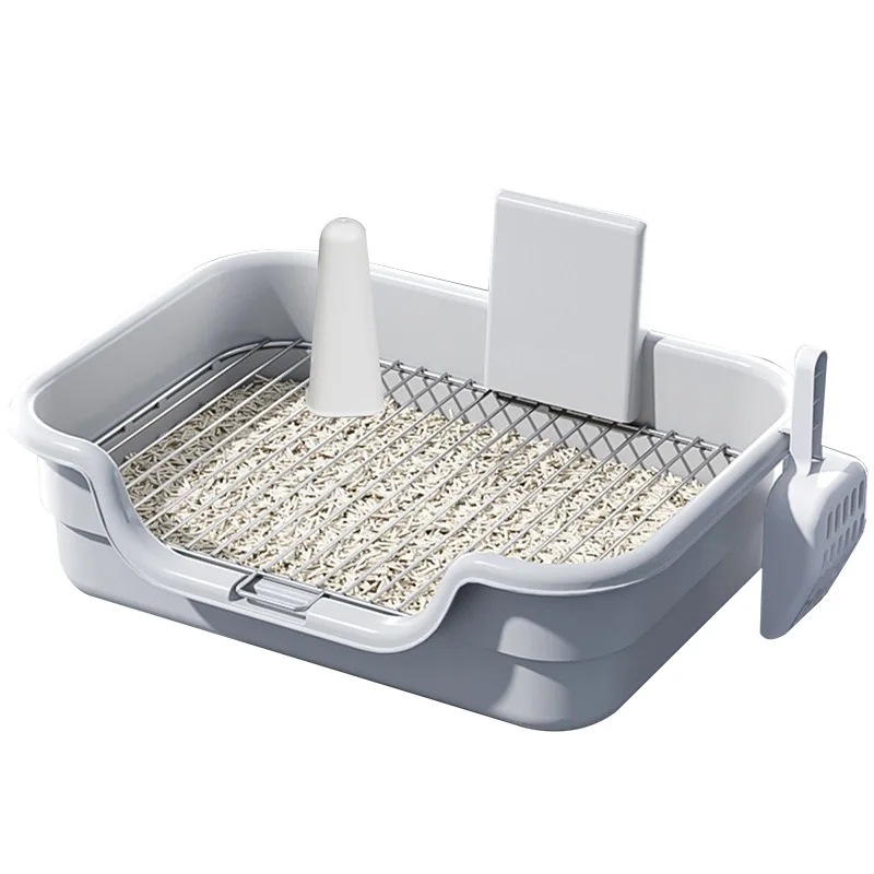 No leak no spill puppy indoor porch dog toilet with protection wall and pee holder