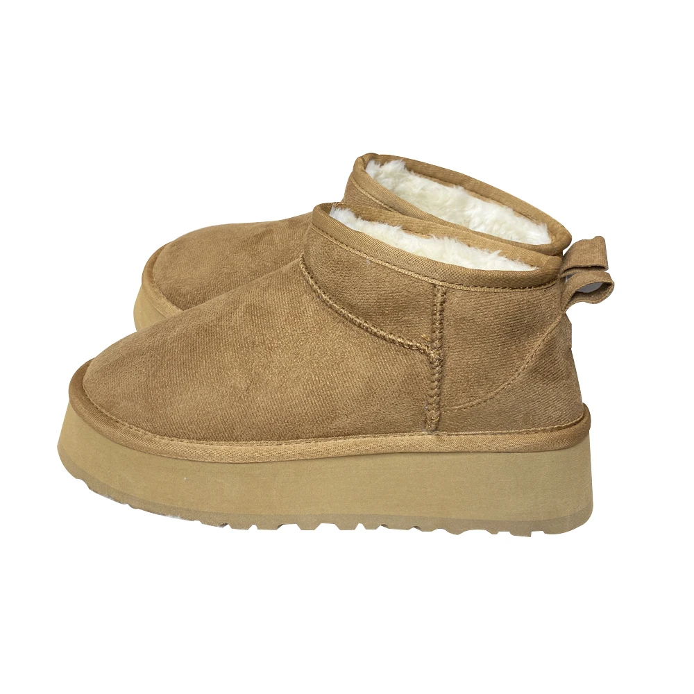 Пользовательские зимние сапоги из искусственной замши, меховые женские сапоги из овчины, сохраняют тепло, новый дизайн, зимние сапоги на платформе