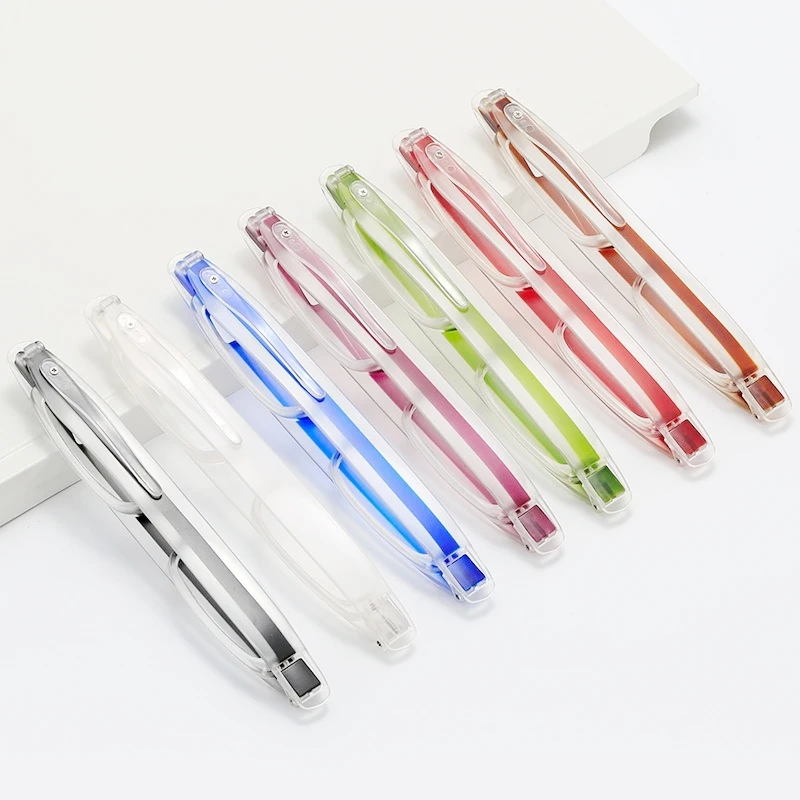 Convenient 360 degree rotating folding elder reading glasses presbyopic eyewear for men women