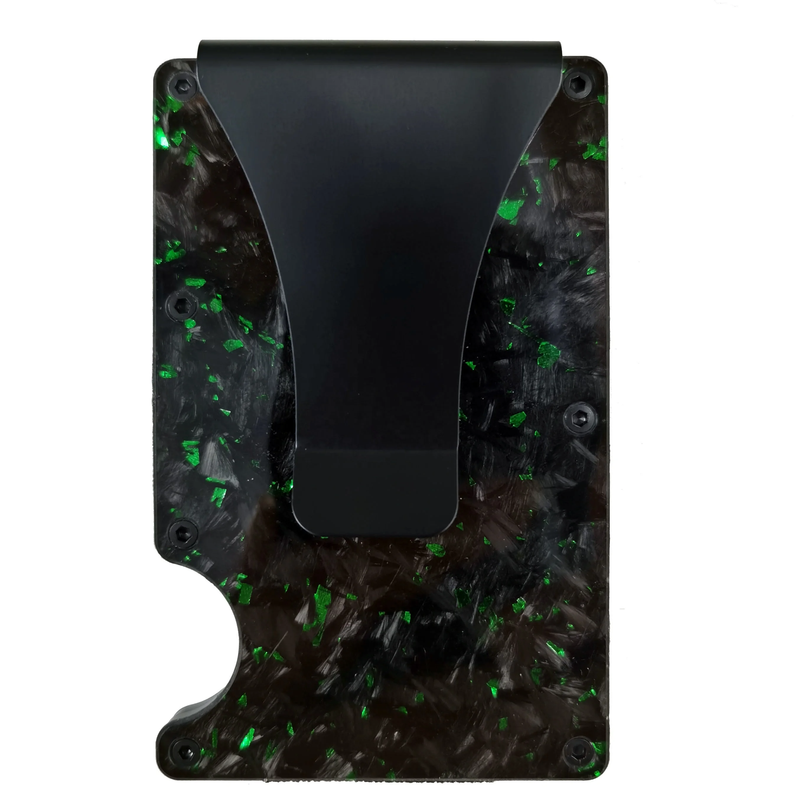 High Quality Forged Carbon Fiber Wallets for Men Minimalist Aluminum Metal Wallet with Money Clip