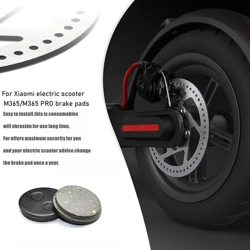 4 Pairs Brake Pads, Electric Scooter Semi Metal Brake Disc Rotor Pads For 10 Inch Electric Scooter