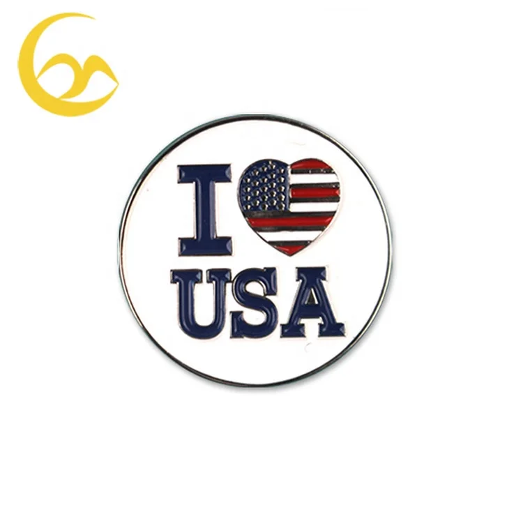 Hot Sale Popular USA Feature Ball Marker Golf Ball Markers Stocked Ball Markers