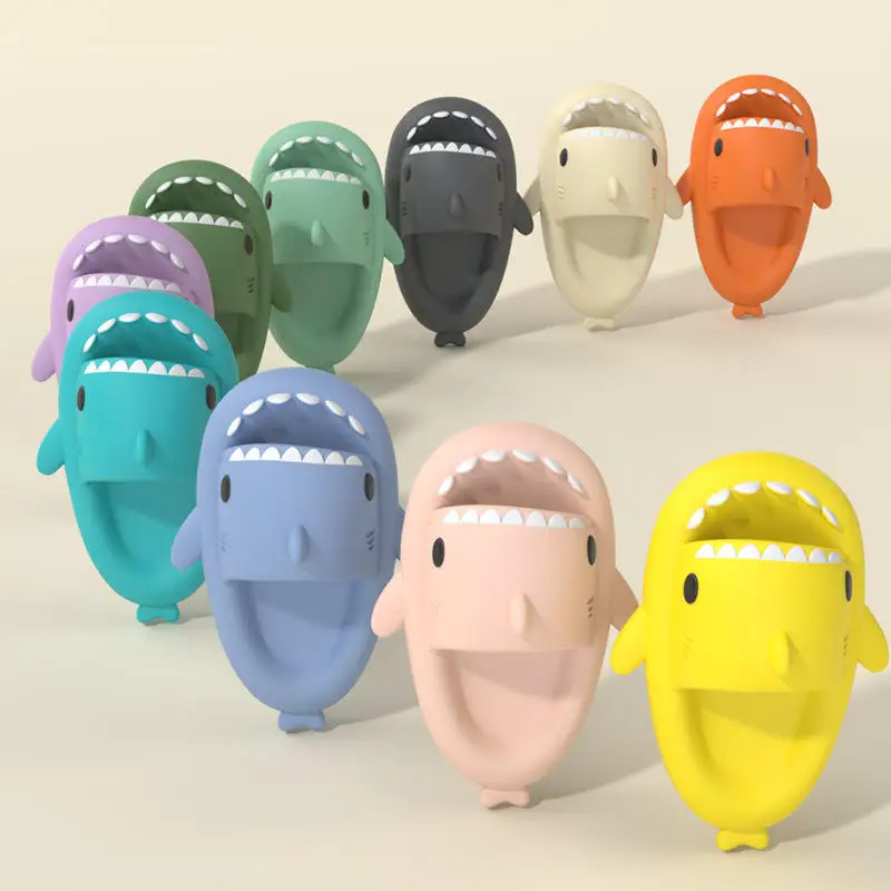 Customize Summer Water Home Cartoon Cute Tiger Shark usa Kids And Adult Novelty Cloud Shark Slides Slippers
