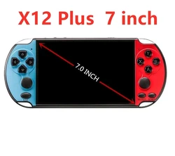 2021 cheapest 7 inch 16 GB X12 plus retro Portable handheld game console large screen display video game console