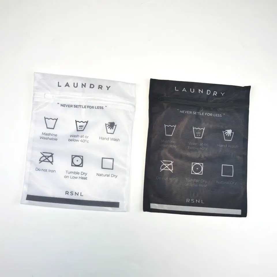 Foldable Travel Clothes Bra Underwear Wash Black Mesh Laundry Bags With Zipper For Washing Machine Popular