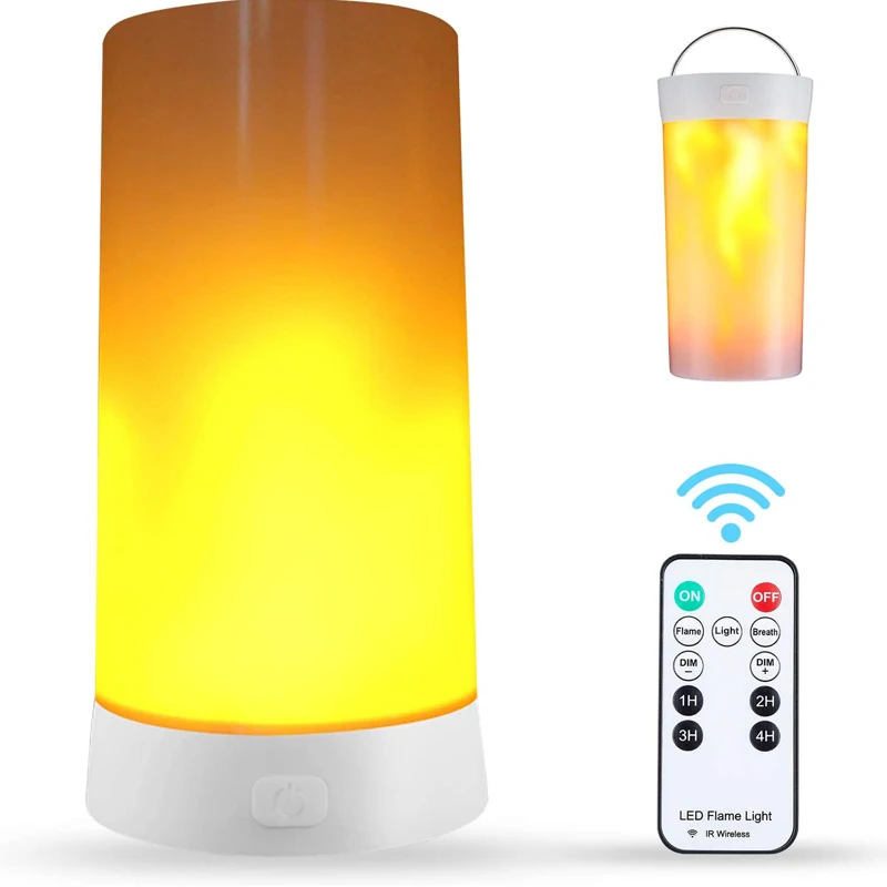 
LED Flame Light, USB Rechargeable Flame Lamp, Waterproof Dimmable 4 Modes Flameless Candle Light 