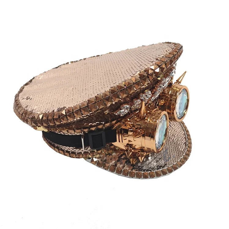 
festival rhinestone wholesale party hats advanced sequin birthday hat burning man hat 