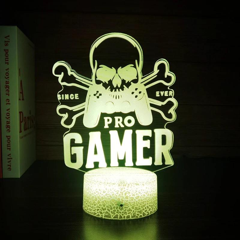 Gaming Room Desk Setup Lighting Decor Custom Photo Creative RGB 7/16 Colors LED Base 3d Illusion Anime Acrylic 3D Night Light