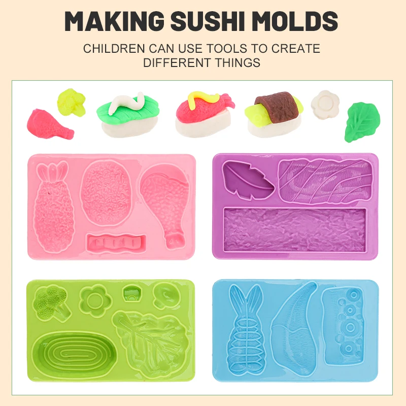 Leemook Imagination creativity improvement children educational playdough set sushi ramen colored clay kids food play dough set