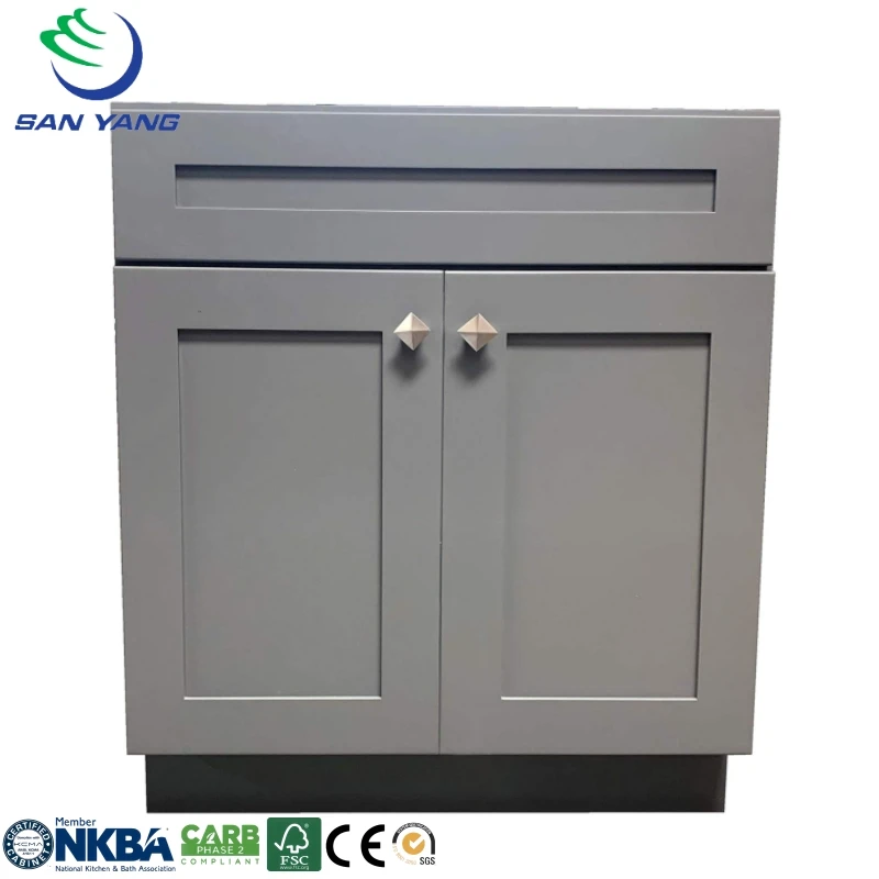 American style Thailand made RTA solid wood custom kitchen cabinets modern wood kitchen cabinet set from 22 years Factory