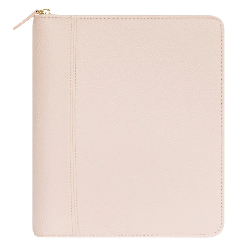 Custom High Quality 6Rings New Fashion Hardcover Binder Notebook With Zipper