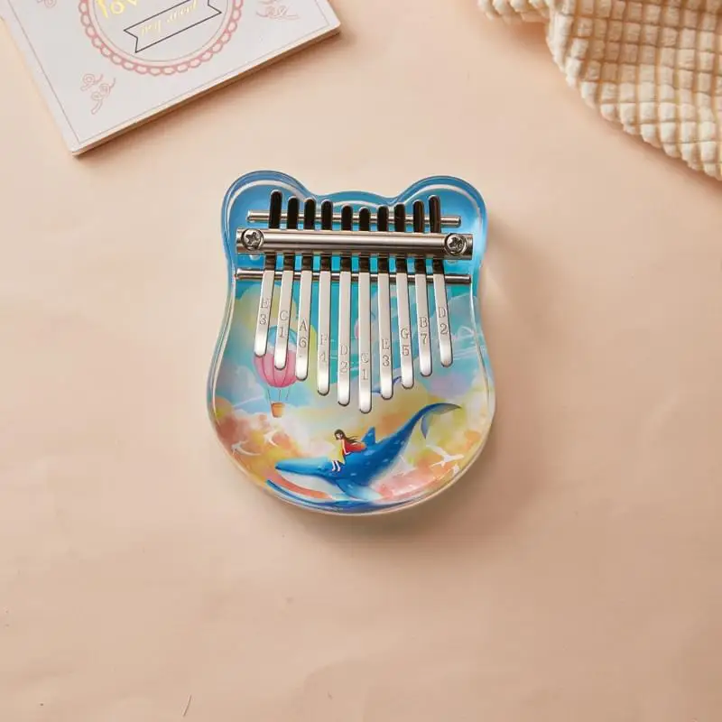 transparent acrylic kalimba 10 key personalizado for kids