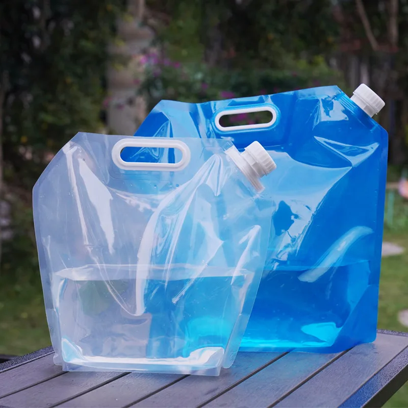 Collapsible Camping Accessories Outdoor Folding Water Carrier Tank Foldable Water Container Bag Plastic Water Container