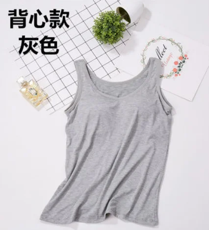 Бюстгальтер-топ с накладкой на груди, Майки из модала, женский свободный бюстгальтер с большим дном, цельный, разные цвета, опционально закрывающийся на грудь, ледяной шелк