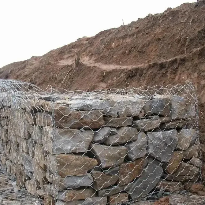 Металлическая Подпорная Стена проволочная сетка Береговая защита каменная клетка ПВХ сетчатая