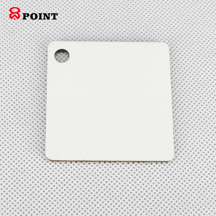 Sublimation keychain  square MDF keychain blanks double sided printable key ring