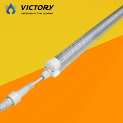 Double Sides Led Lights 85-265V 8FT 60W Base Rotatable G13 R17d  V-shape led tube light