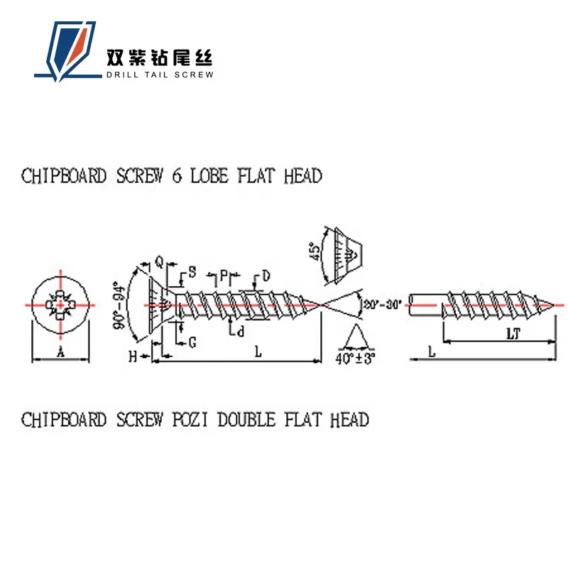 
China Wholesale Self Tapping Chipboard Screw C1022 Yellow Zinc Plated 